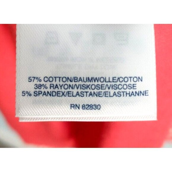 Lands' End Sleeveless V-Neck Dress Orange Red Polka Dot Stretch - 14/16 (L) - Picture 8 of 8